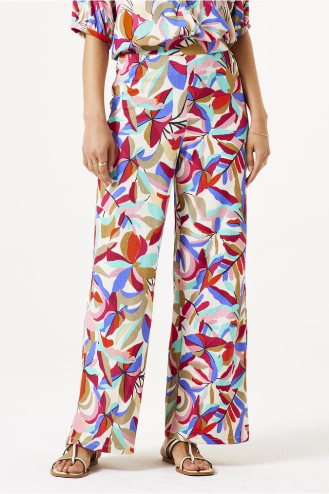 BROEK MET PRINT D50112 2514 Dazzling Blue
